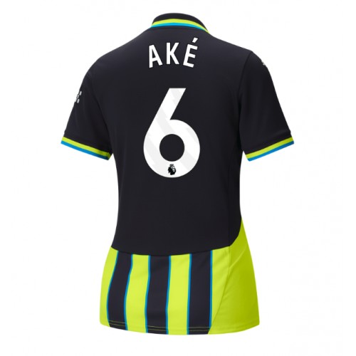 Fotballdrakt Dame Manchester City Nathan Ake #6 Bortedrakt 2024-25 Kortermet